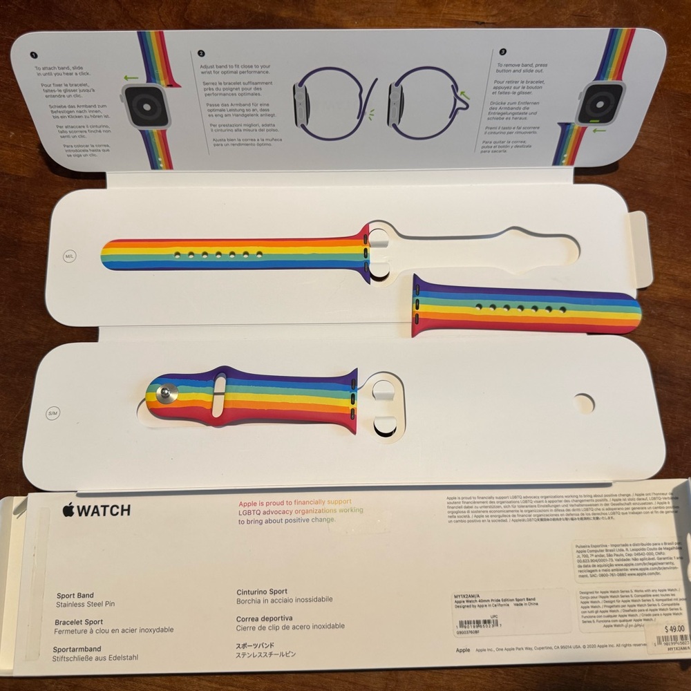 Apple Watch Band LBGTQ Rainbow Stripes